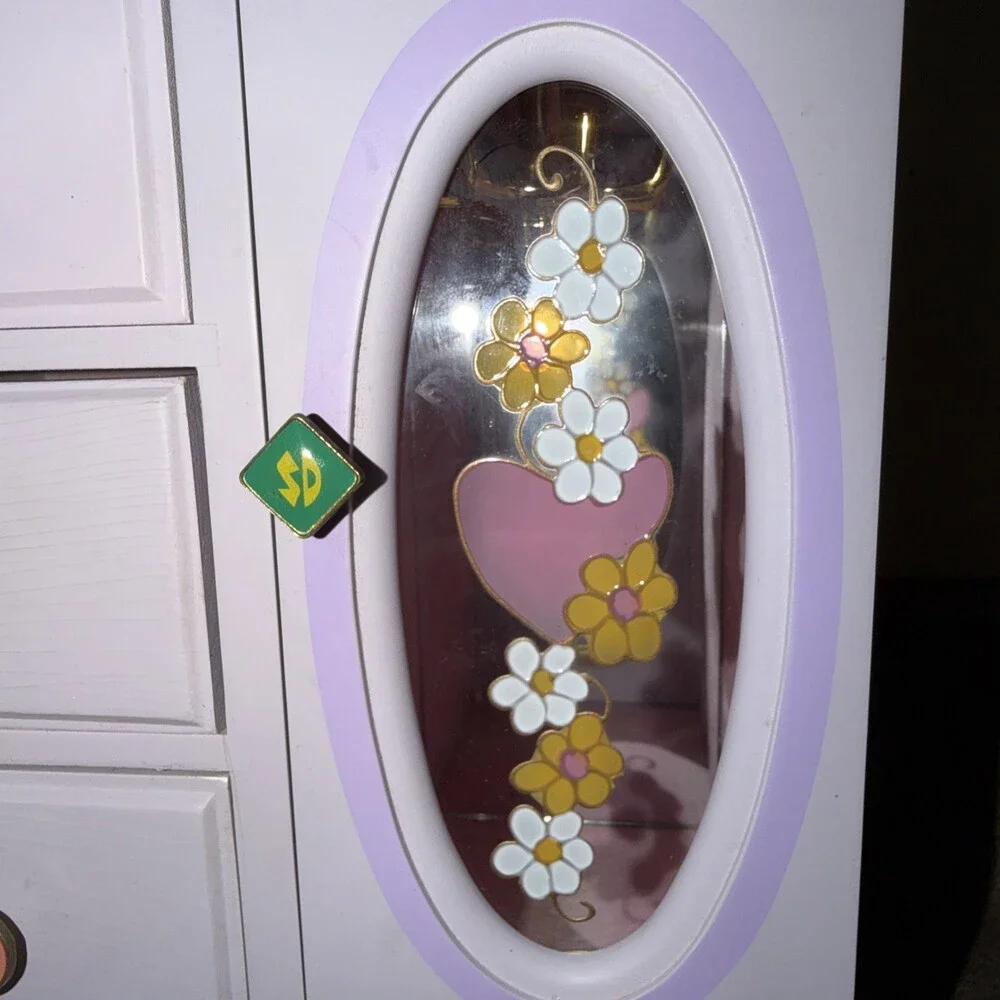1999 Vintage Y2K Scooby-Doo Wood Glass Jewelry Box Dresser Rare Cartoon Network